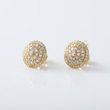 Round Cut Lab Grown Diamond Cluster Stud Earrings