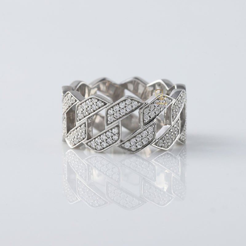 Round Cut Lab Grown Diamond Cuban Ring