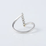 Round Cut Lab Grown Diamond Five Stone Bypass Ring