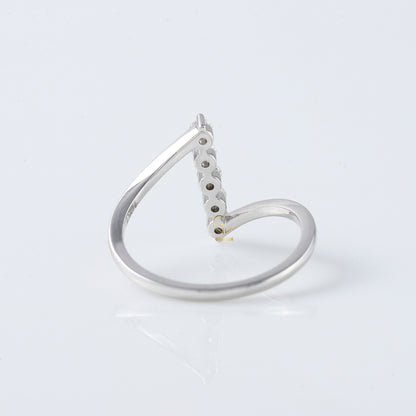 Round Cut Lab Grown Diamond Five Stone Bypass Ring