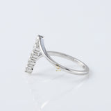 Round Cut Lab Grown Diamond Five Stone Bypass Ring