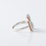 Round Cut Lab Grown Diamond Open Cuff Engagement Ring