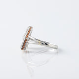 Round Cut Lab Grown Diamond Open Cuff Engagement Ring