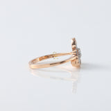 Round Cut Lab Grown Diamond Triangle Shap Engagement Ring