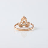 Round Cut Lab Grown Diamond Triangle Shap Engagement Ring