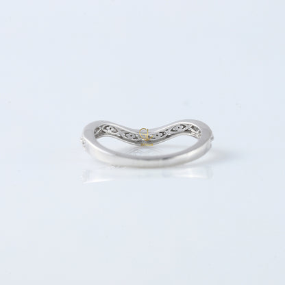 Round Cut Lab Grown Diamond Vintage Art Deco Band