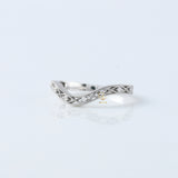 Round Cut Lab Grown Diamond Vintage Art Deco Band
