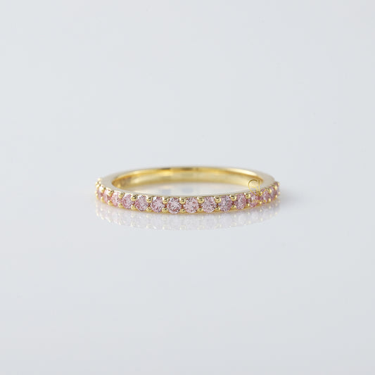 Round Cut Lab Grown Half Eternity Wedding Band