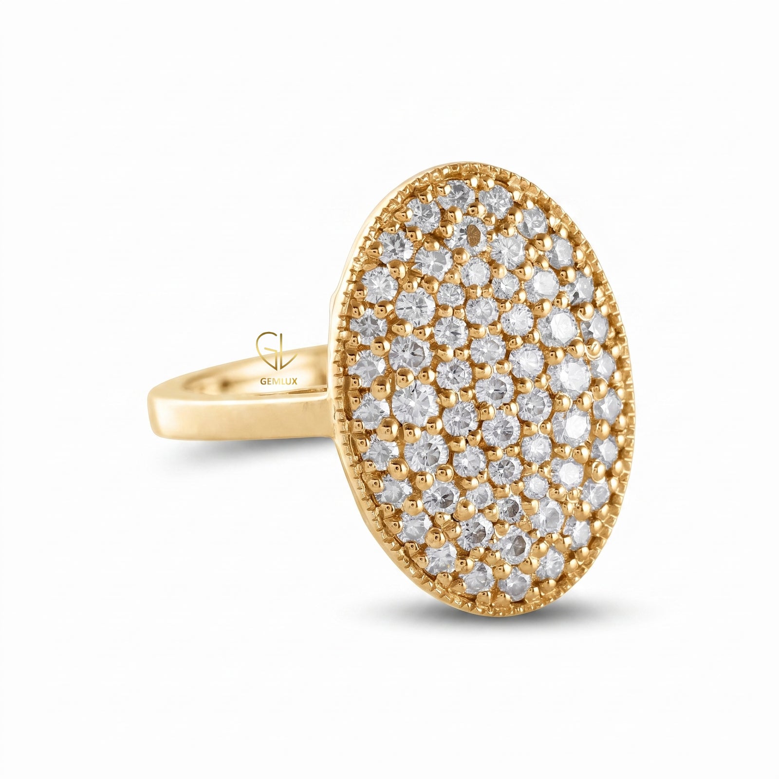 Round Cut Moissanite Cluster Engagement Ring - Twinlight Bella's Inspired