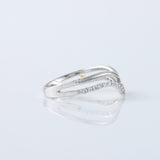 Round Cut Moissanite Diamond Chevron Wedding Band