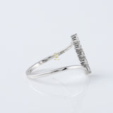 Round Cut Moissanite Diamond Five Stone Bypass Ring