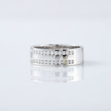 Round Cut Moissanite Diamond Half Eternity Wedding Band