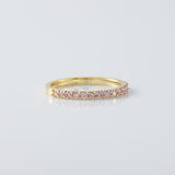 Round Cut Moissanite Half Eternity Wedding Band