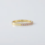 Round Cut Moissanite Half Eternity Wedding Band