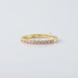 Round Cut Moissanite Half Eternity Wedding Band