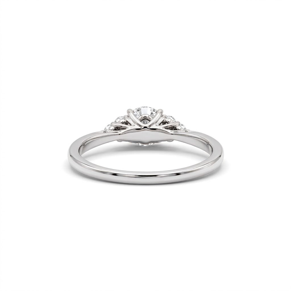Round Cut Moissanite Seven Stone Ring