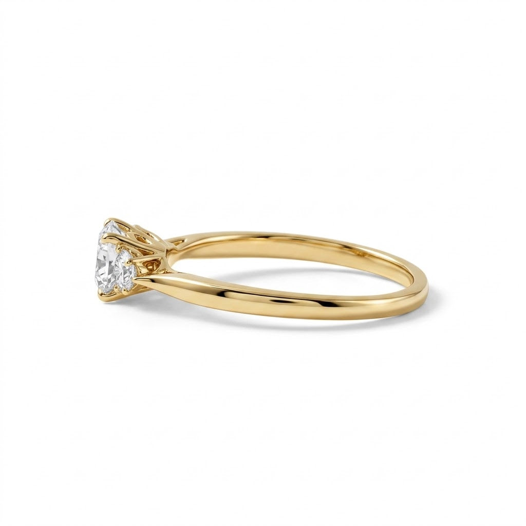 Round Cut Moissanite Seven Stone Ring