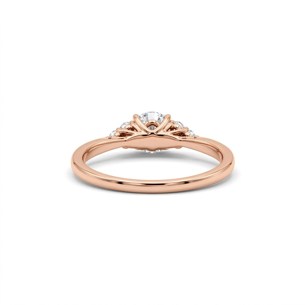 Round Cut Moissanite Seven Stone Ring