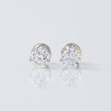 Round Cut Moissanite Stud Earrings
