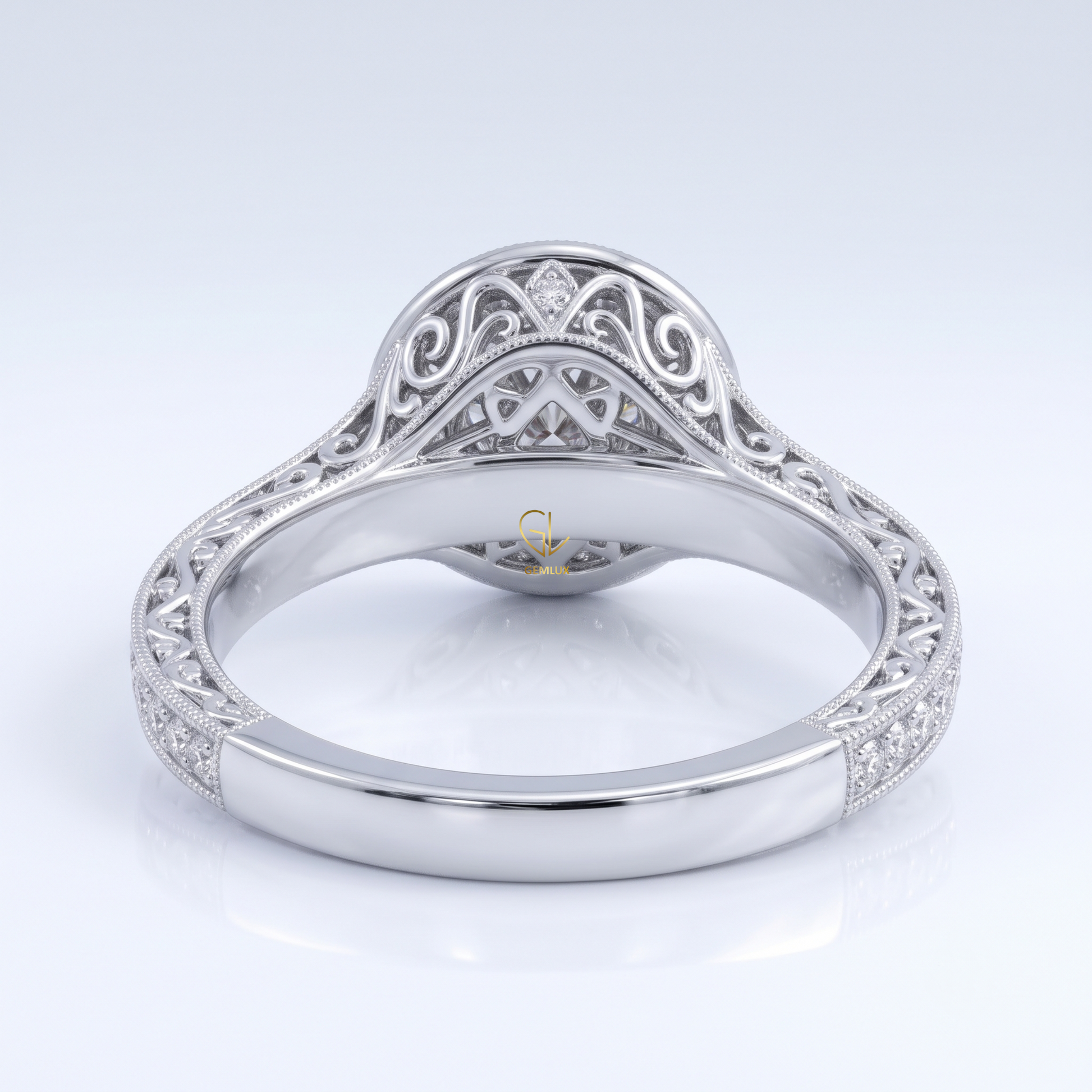 Round Hearts & Arrows Lab Grown Diamond Halo Engagement Ring