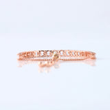 Round Moissanite Adjustable Tennis Bracelet - Rose Gold