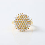 Round Moissanite Cluster Engagement Ring