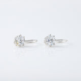 Round Moissanite Dangle Earrings