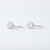 Round Moissanite Dangle Earrings