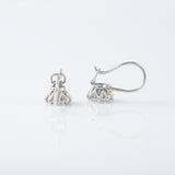 Round Moissanite Dangle Earrings