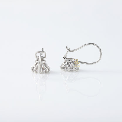 Round Moissanite Dangle Earrings