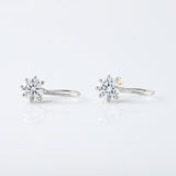Round Cut Lab Grown Diamond Dangle Earrings