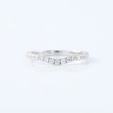Round Cut Lab Grown Diamond Matching Curved Wedding Ring