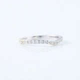 Round Cut Lab Grown Diamond Matching Curved Wedding Ring