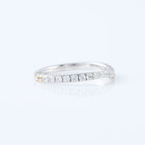 Round Cut Lab Grown Diamond Matching Curved Wedding Ring 