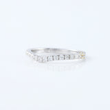 Round Cut Lab Grown Diamond Matching Curved Wedding Ring