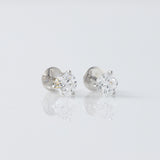 Round Cut Lab Grown Diamond Stud Earrings