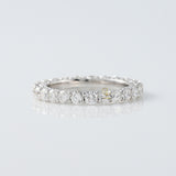 Round Cut Lab Grown Eternity Wedding Band For Her