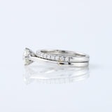 Round Cut Lab Grown Solitaire Diamond Ring With Matching Eternity Wedding Ring Set 