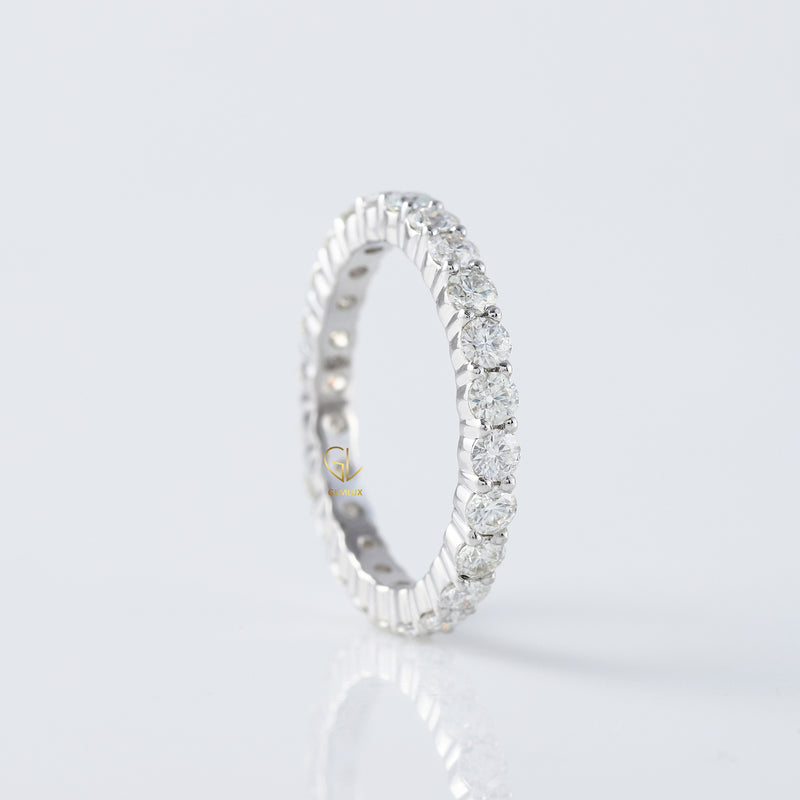 Round Cut Lab grown Diamond Eternity Band - Matching Band