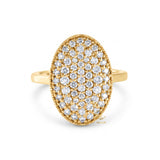 Round Cut Moissanite Cluster Engagement Ring - Twinlight Bella's Inspired