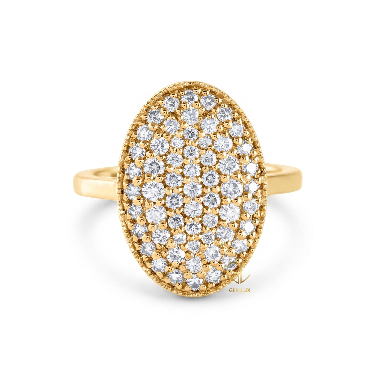 Round Cut Moissanite Cluster Engagement Ring - Twinlight Bella's Inspired