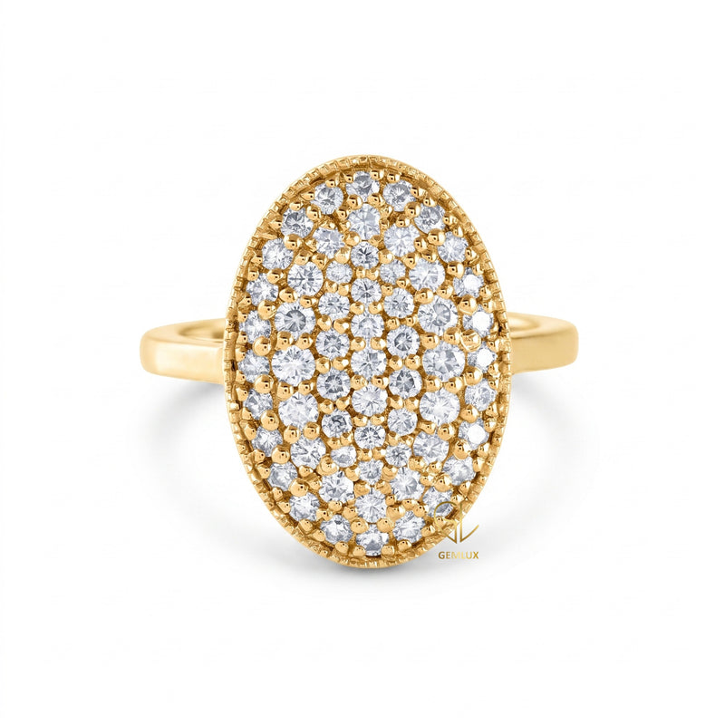 Round Cut Moissanite Cluster Engagement Ring - Twinlight Bella's Inspired