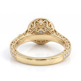 Round Hearts & Arrows Lab Grown Diamond Halo Engagement Ring 