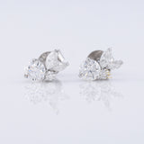 Round & Marquise Cut Moissanite Stud Earrings