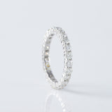 Round Moissanite Full Eternity Wedding Band Ring