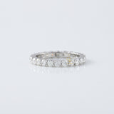 Round Moissanite Full Eternity Wedding Band Ring