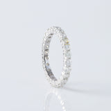 Round Moissanite Full Eternity Wedding Band Ring