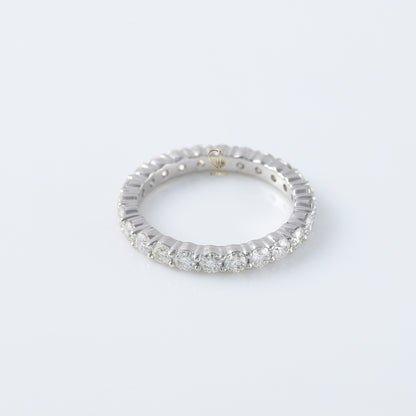 Round Moissanite Full Eternity Wedding Band Ring