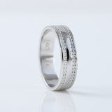 Round cut Lab Grown Diamond Two Row Band