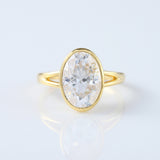 Split Shank Oval Cut Lab Grown Solitaire Ring